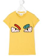 Fendi Kids - Faces T-shirt - Kids - Cotton - 6 Yrs, Yellow/orange