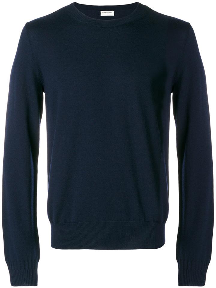 Saint Laurent Classic Knitted Sweater - Blue