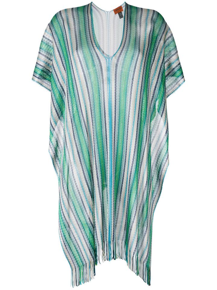 Missoni Zigzag Knitted Tunic, Women's, Green, Polyamide/polyester/viscose