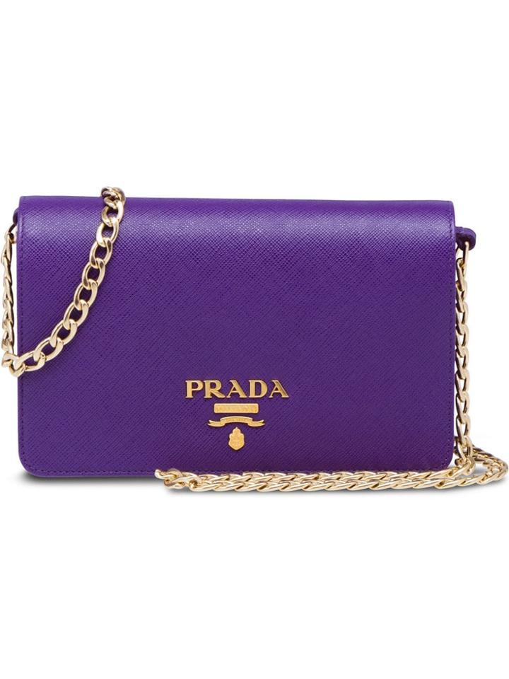 Prada Saffiano Shoulder Bag - Purple