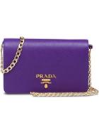 Prada Saffiano Shoulder Bag - Purple