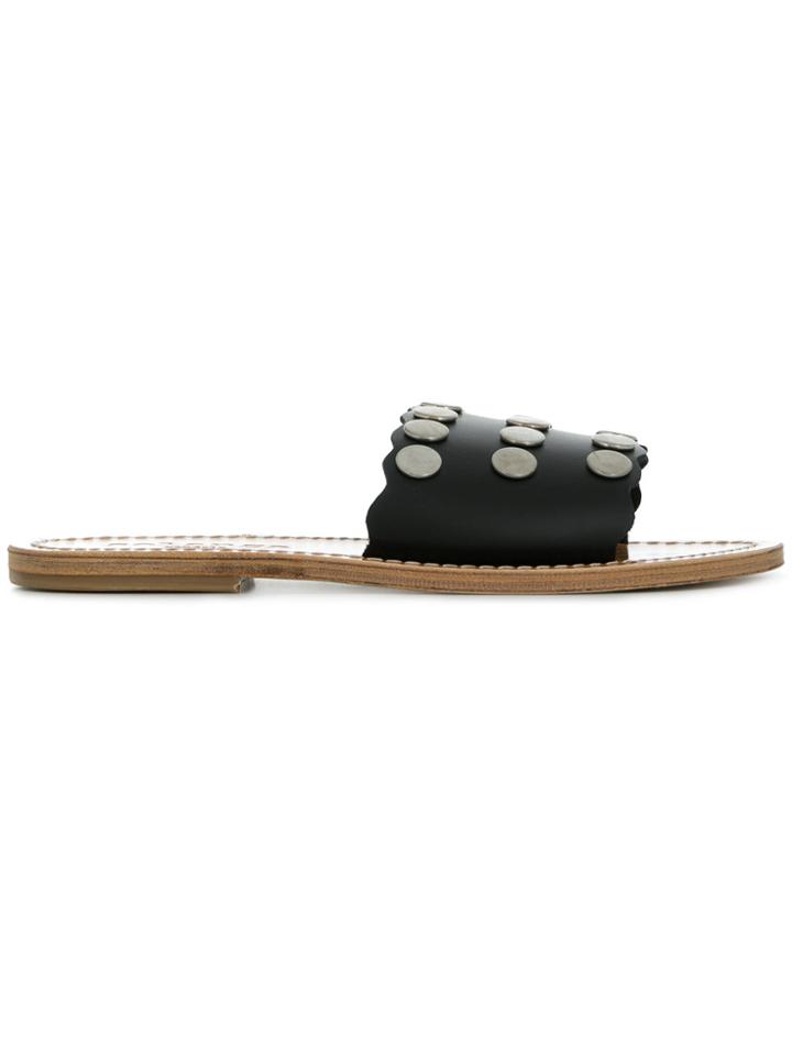 Solange Stud Sandals - Black