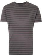 Roar Round Neck Striped T-shirt - Grey