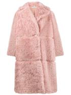 Vika Gazinskaya Oversized Mid-length Coat - Pink & Purple