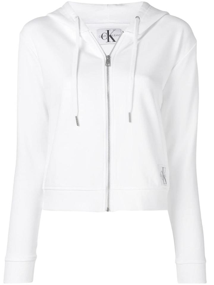 Calvin Klein Jeans Zipped Hoodie - White