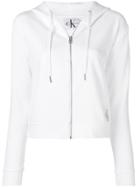 Calvin Klein Jeans Zipped Hoodie - White