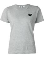 Comme Des Garçons Play 'black Play' T-shirt, Women's, Size: Xs, Grey, Cotton
