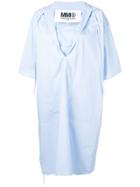 Mm6 Maison Margiela Oversized Cape Dress - Blue