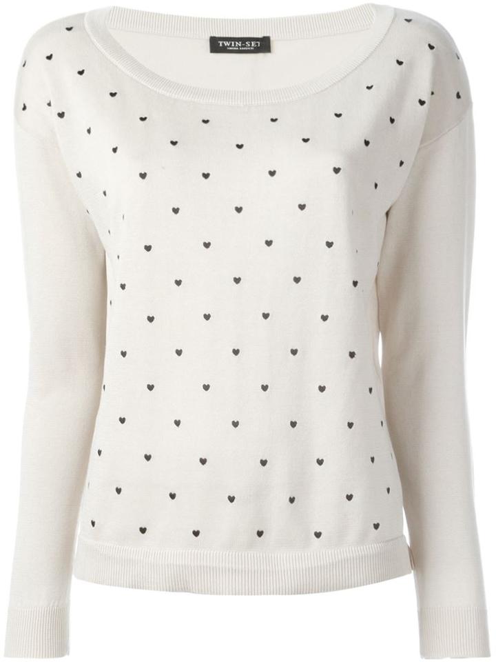 Twin-set Polka Dot Print Sweater
