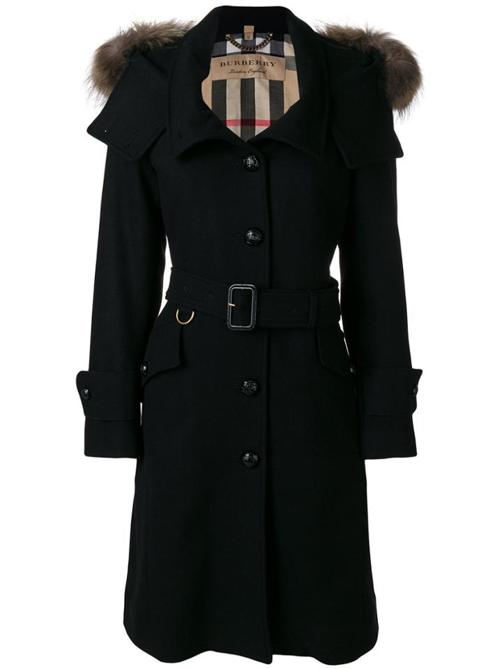 Burberry Claybrooke Single Breasted Coat - Black