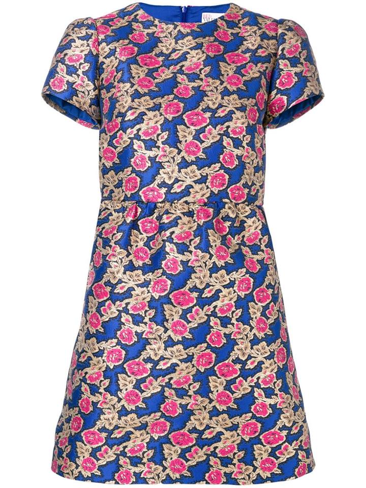 Red Valentino Jacquard Effect Dress - Blue