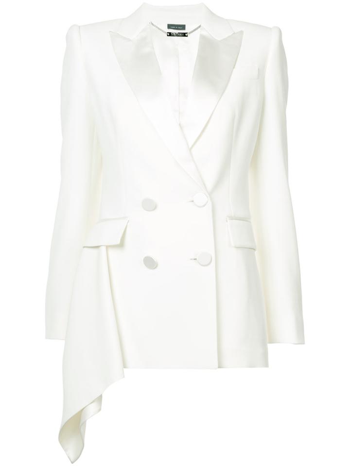 Alexander Mcqueen Tail Double Breasted Jacket - White