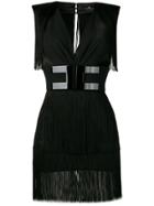Elisabetta Franchi Fringed Cocktail Dress - Black
