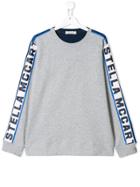 Stella Mccartney Kids Teen Logo Sleeve Sweatshirt - Grey