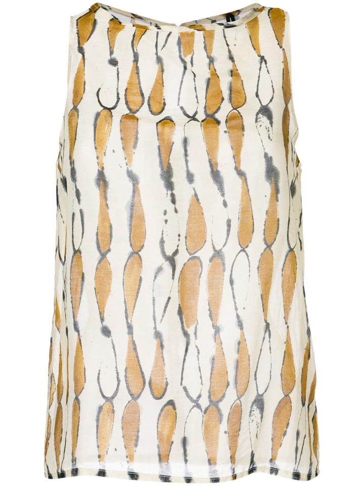 Diega Printed Tank Top - Nude & Neutrals