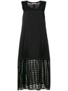 Jil Sander Knitted Hem Dress - Black
