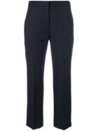 Alexander Mcqueen Cropped Cigarette Trousers - Blue