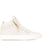 Giuseppe Zanotti Design Kriss Hi-top Sneakers, Men's, Size: 43, White, Leather/rubber