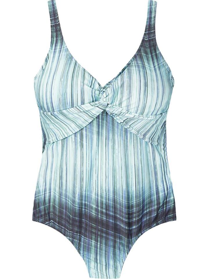 Lygia & Nanny Open Back Printed Swimsuit, Women's, Size: 40, Blue, Polyamide/spandex/elastane