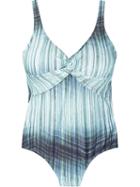 Lygia & Nanny Open Back Printed Swimsuit, Women's, Size: 40, Blue, Polyamide/spandex/elastane