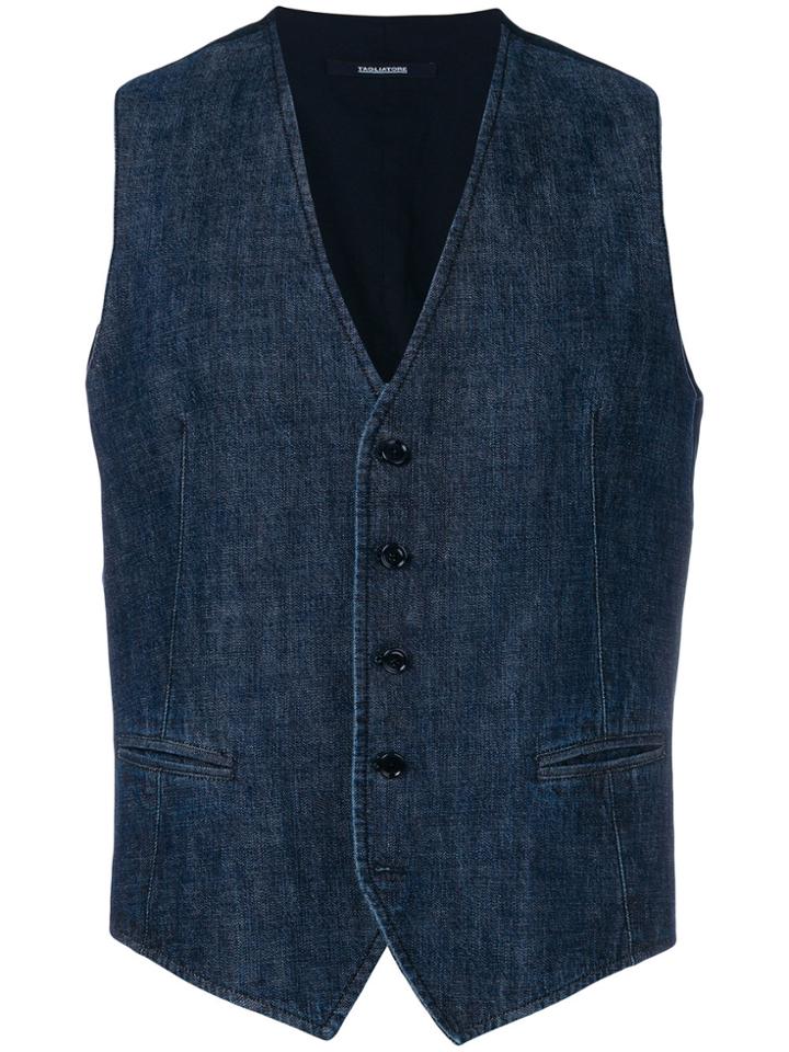 Tagliatore Denim Vest - Blue