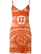 Givenchy Dollar Print Mini Dress, Women's, Size: 38, Yellow/orange, Viscose/spandex/elastane