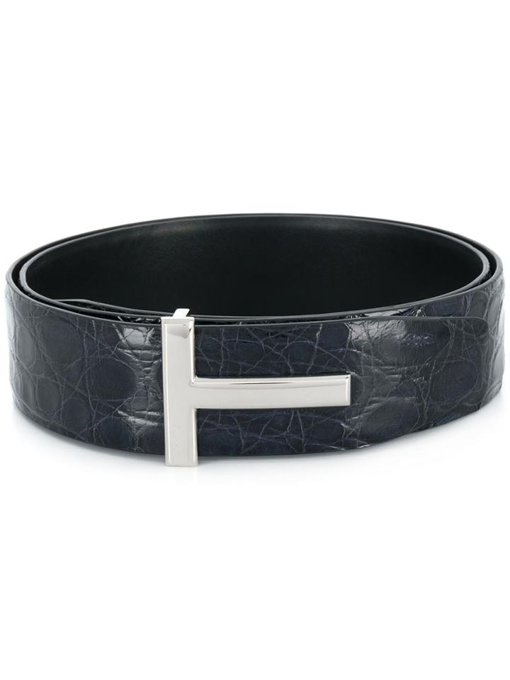 Tom Ford T-bar Belt - Blue