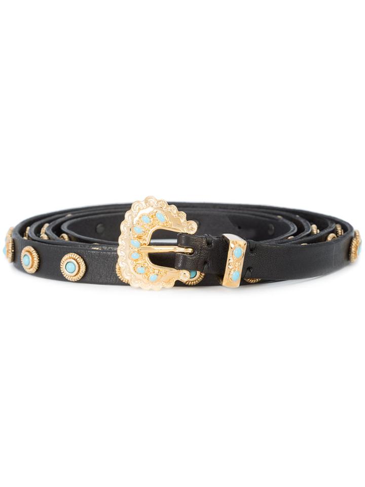 Dodo Bar Or Embellished Lucille Belt - Black