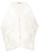 Nehera Chunky Padded Zip Scarf - White