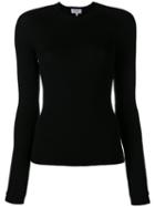 Carven - Ribbed Slim-fit Jumper - Women - Wool - M, Women's, Black, Wool