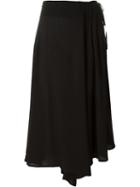 Yohji Yamamoto Pleated Detail Midi Skirt