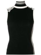 Ermanno Scervino Turtle-neck Sleeveless Sweater - Black