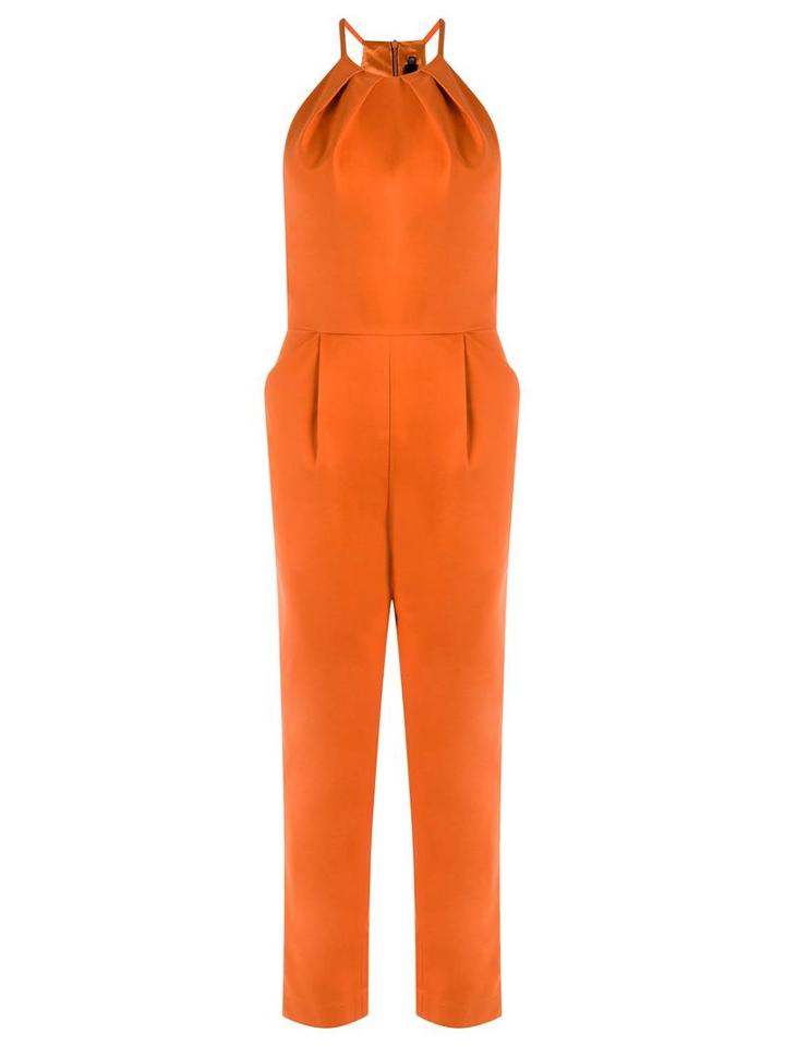 Andrea Marques Pleated Jumpsuit, Women's, Size: 38, Yellow/orange, Spandex/elastane/cotton