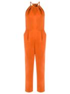 Andrea Marques Pleated Jumpsuit, Women's, Size: 38, Yellow/orange, Spandex/elastane/cotton