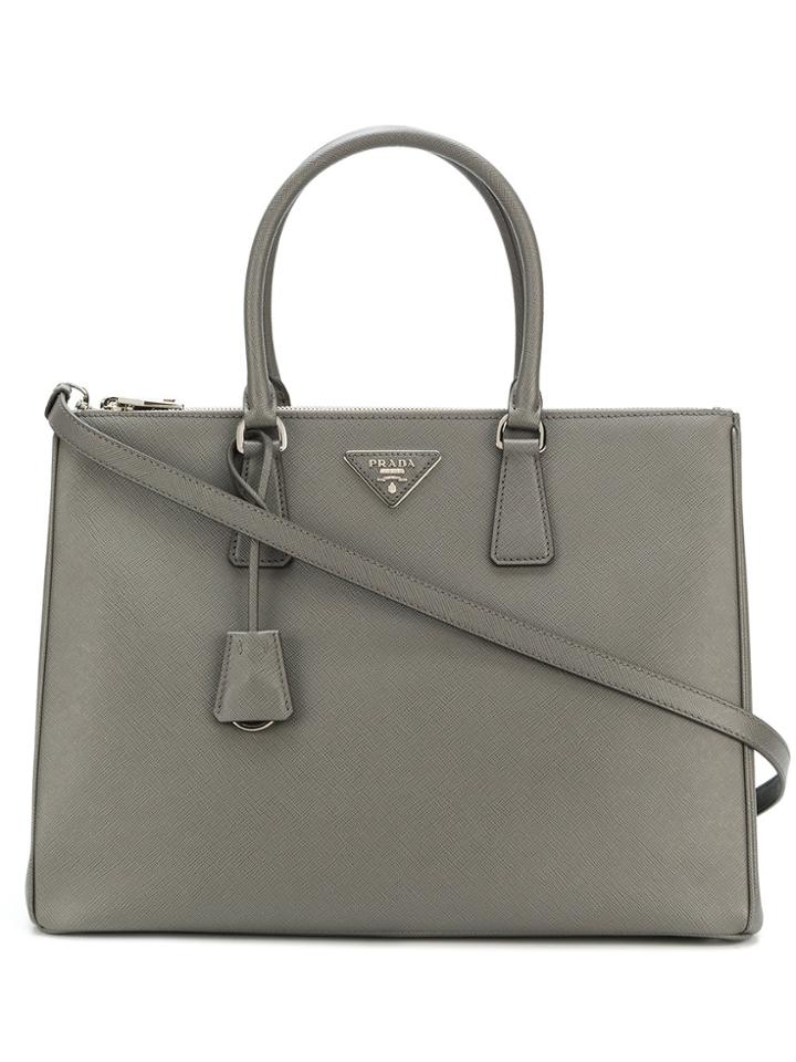 Prada Galleria Large Tote Bag - Grey