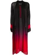 Masnada Gradient Dyed Silk Coat - Black
