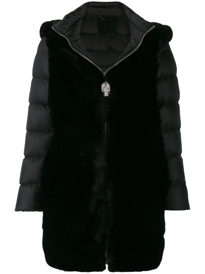 Philipp Plein Statement Padded Coat - Black