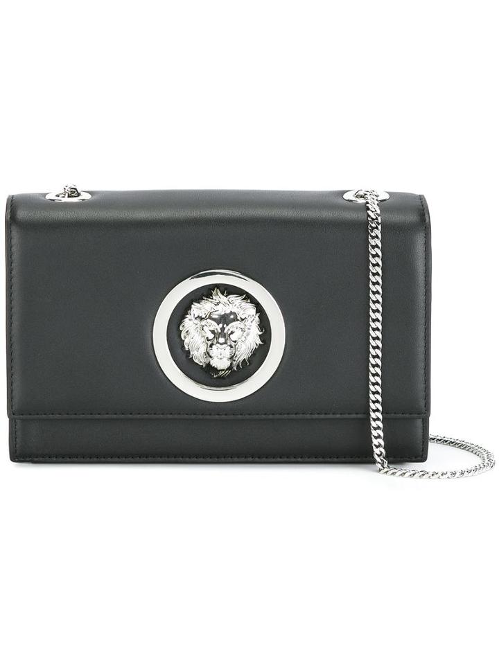 Versus Chain Strap Shoulder Bag, Women's, Black, Leather/metal