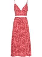 Reformation Catania Two-piece Floral Top And Skirt - Red