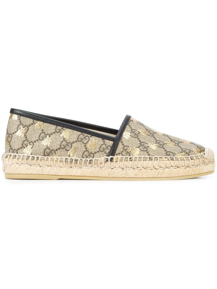 Gucci Gg Supreme Espadrilles - Brown