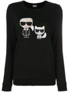 Karl Lagerfeld Karl & Choupette Ikonik Sweatshirt - Black