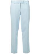 Ermanno Scervino Cropped Straight-leg Trousers - Blue