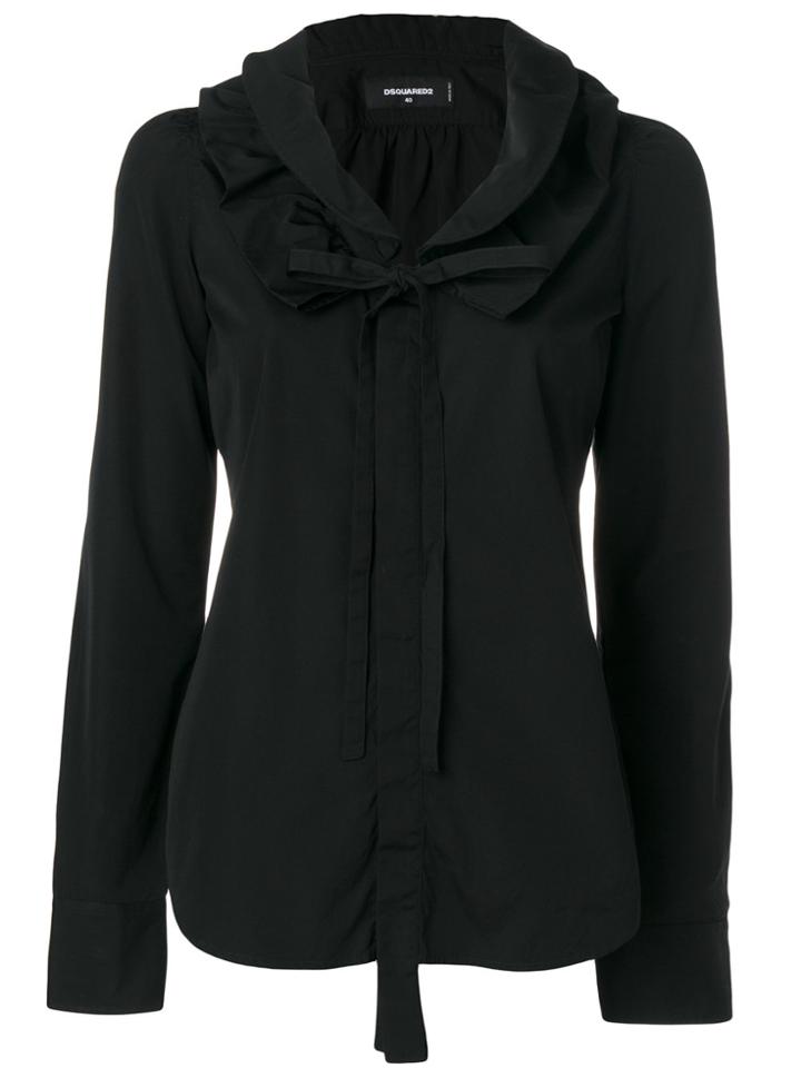 Dsquared2 Ruffled Trim Blouse - Black
