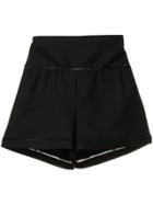 Red Valentino Panelled Short Shorts - Black