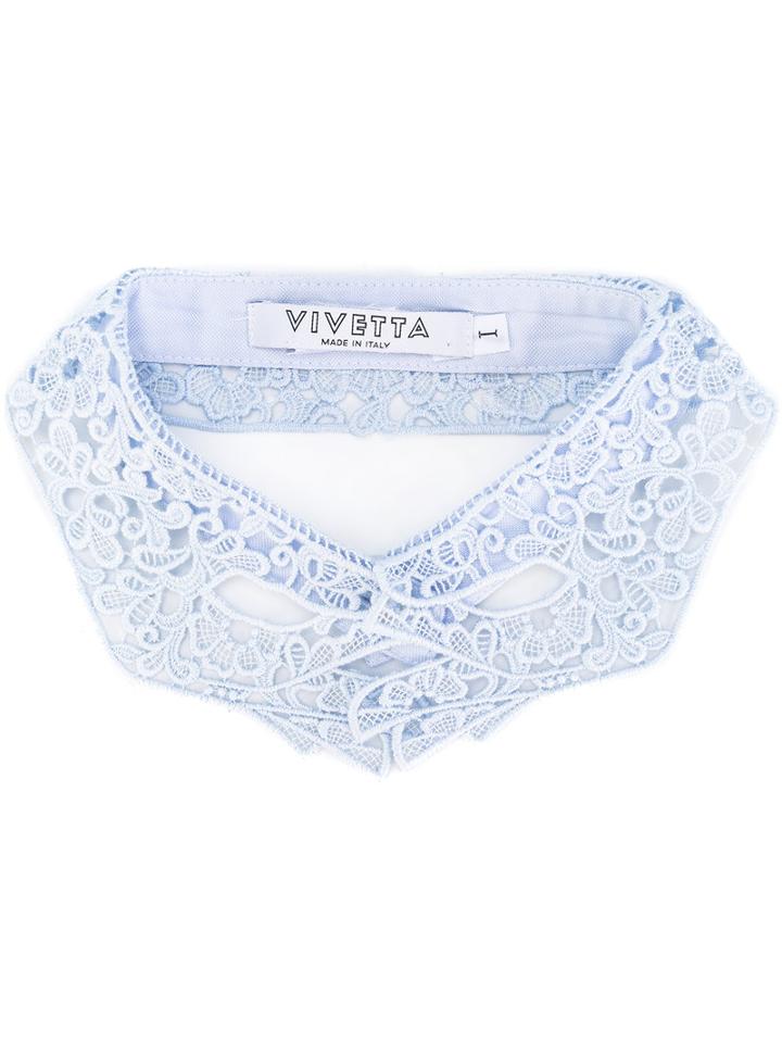 Vivetta - Emma Lace Collar - Women - Cotton/polyester - One Size, Blue, Cotton/polyester