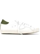 Philippe Model Logo Patch Sneakers, Men's, Size: 42, White, Leather/rubber