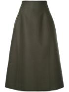 Des Prés Midi A-line Skirt - Green