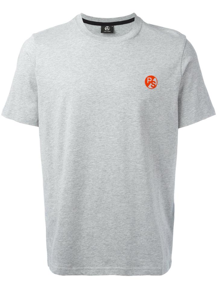 Ps By Paul Smith Logo T-shirt, Size: Small, Grey, Cotton
