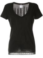 Chanel Pre-owned Logo Hem T-shirt - Black