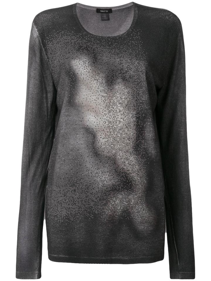 Avant Toi Dotted Fade Effect Jumper - Grey